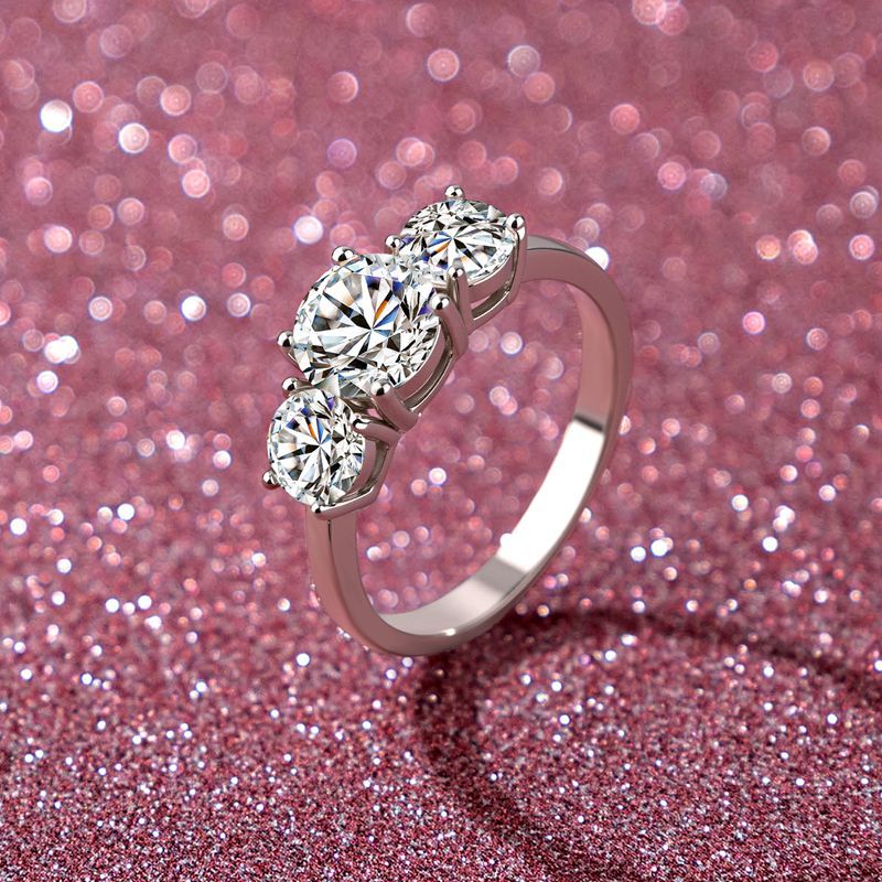 2/4Carat Real Moissanite Diamond Rings with Certificate S925