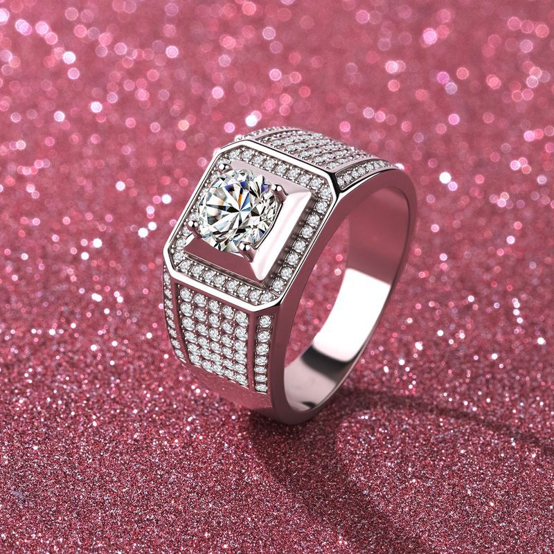 Four-claw Starry Ring 5 Carat Moissanite PT950