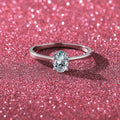 Four-claw Pigeon Egg Ring 3 Carat Moissanite PT950