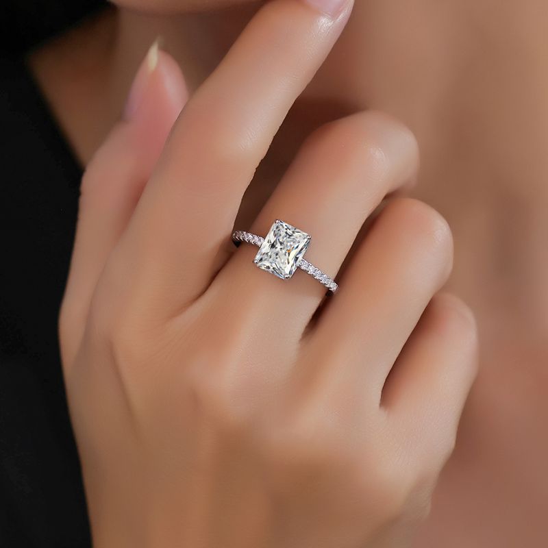3ct Moissanite Ring  925 Silver Eternity