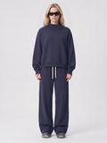 BRYNSA Fleece Wide-Leg Sweatpants