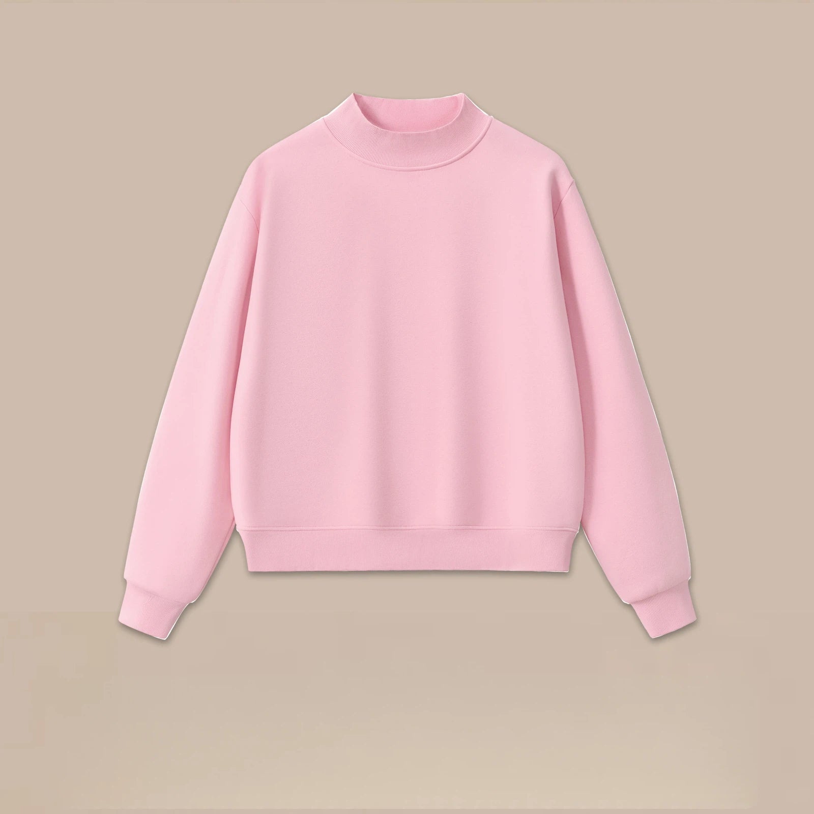 Women's Mock Neck Crewneck Sweatshirt