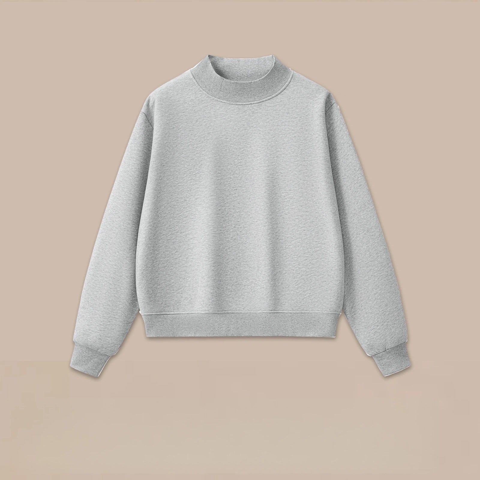 Women's Mock Neck Crewneck Sweatshirt