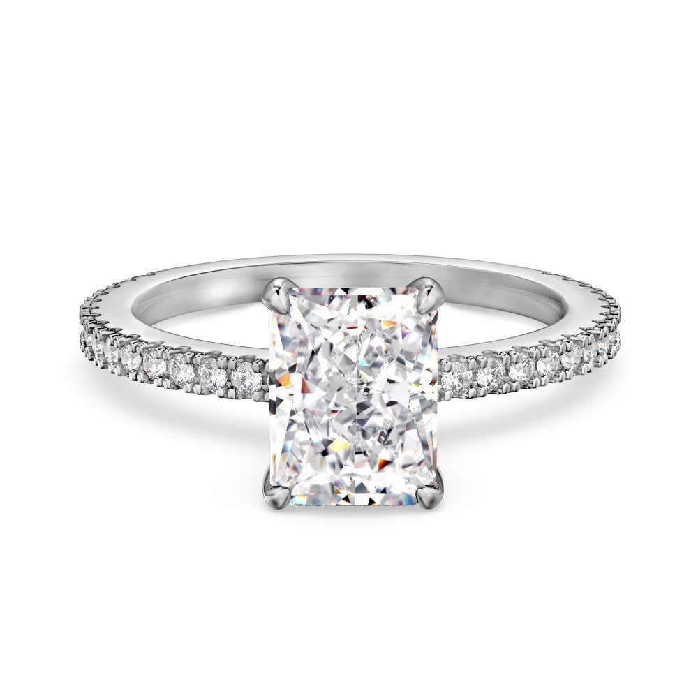 Lab Created Sapphire High Carbon Diamond Gemstone 100% 925 Sterling Silver Wedding Engagement Rings Fine Jewelry Gifts