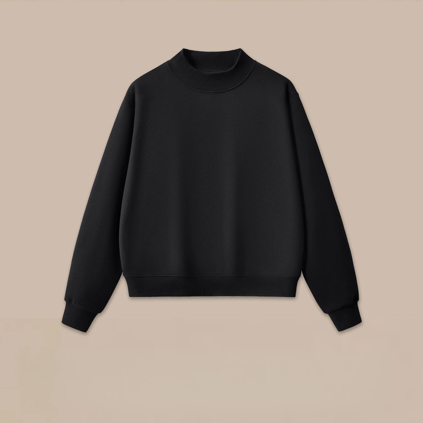 Women's Mock Neck Crewneck Sweatshirt