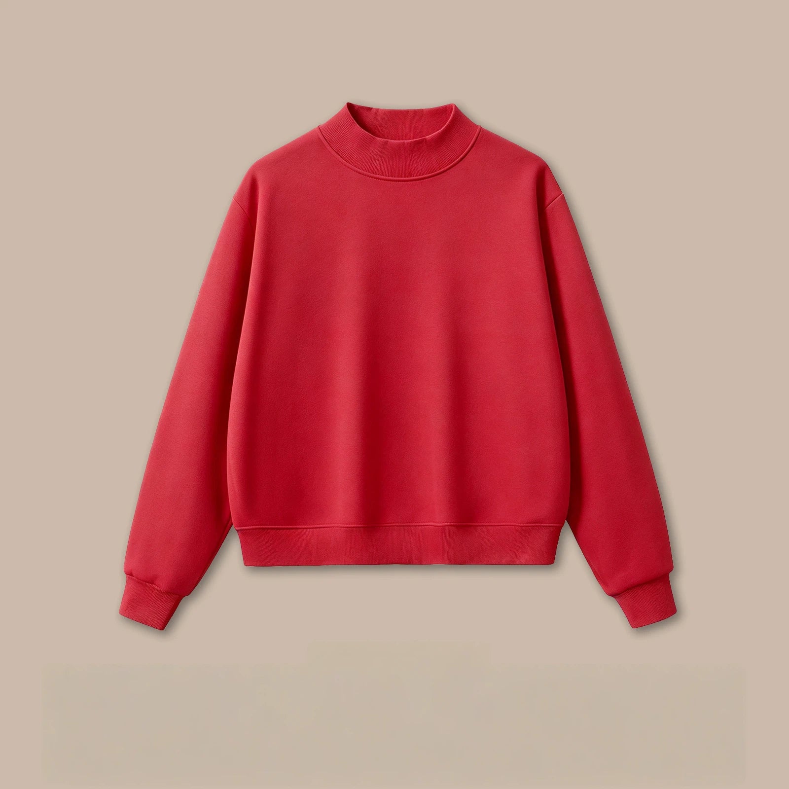 Women's Mock Neck Crewneck Sweatshirt