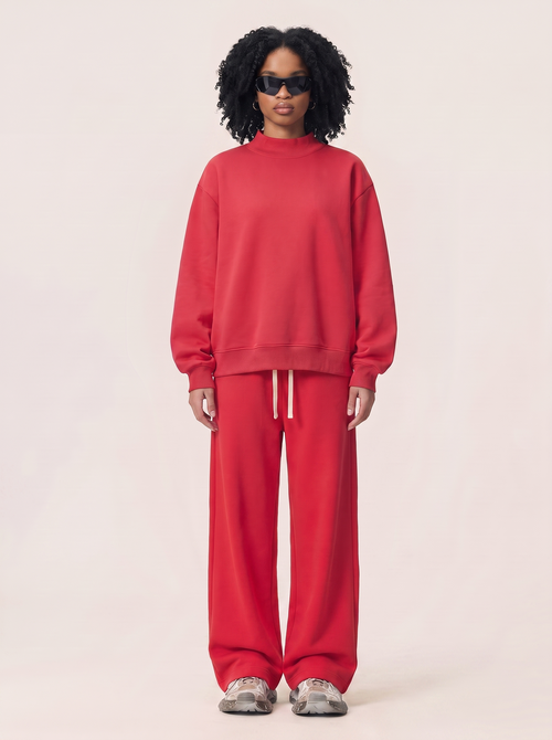 BRYNSA Fleece Wide-Leg Sweatpants