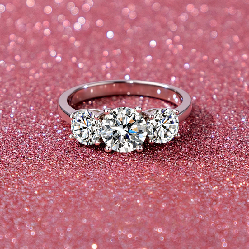 2/4Carat Real Moissanite Diamond Rings with Certificate S925