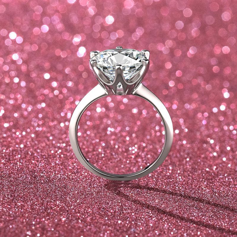 Classic Six-claw Ring 3 Carat Moissanite S925