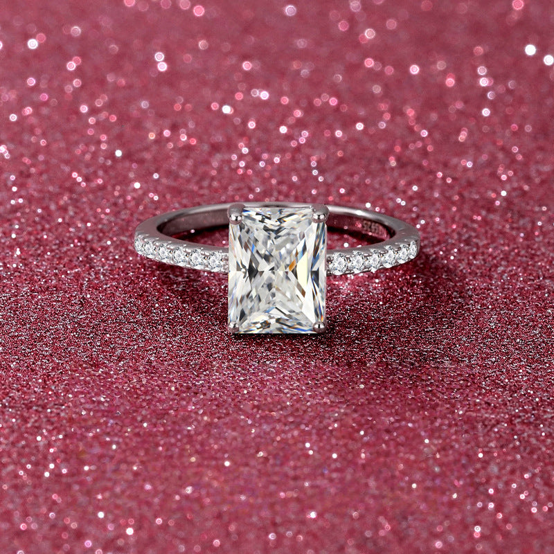 3ct Moissanite Ring  925 Silver Eternity