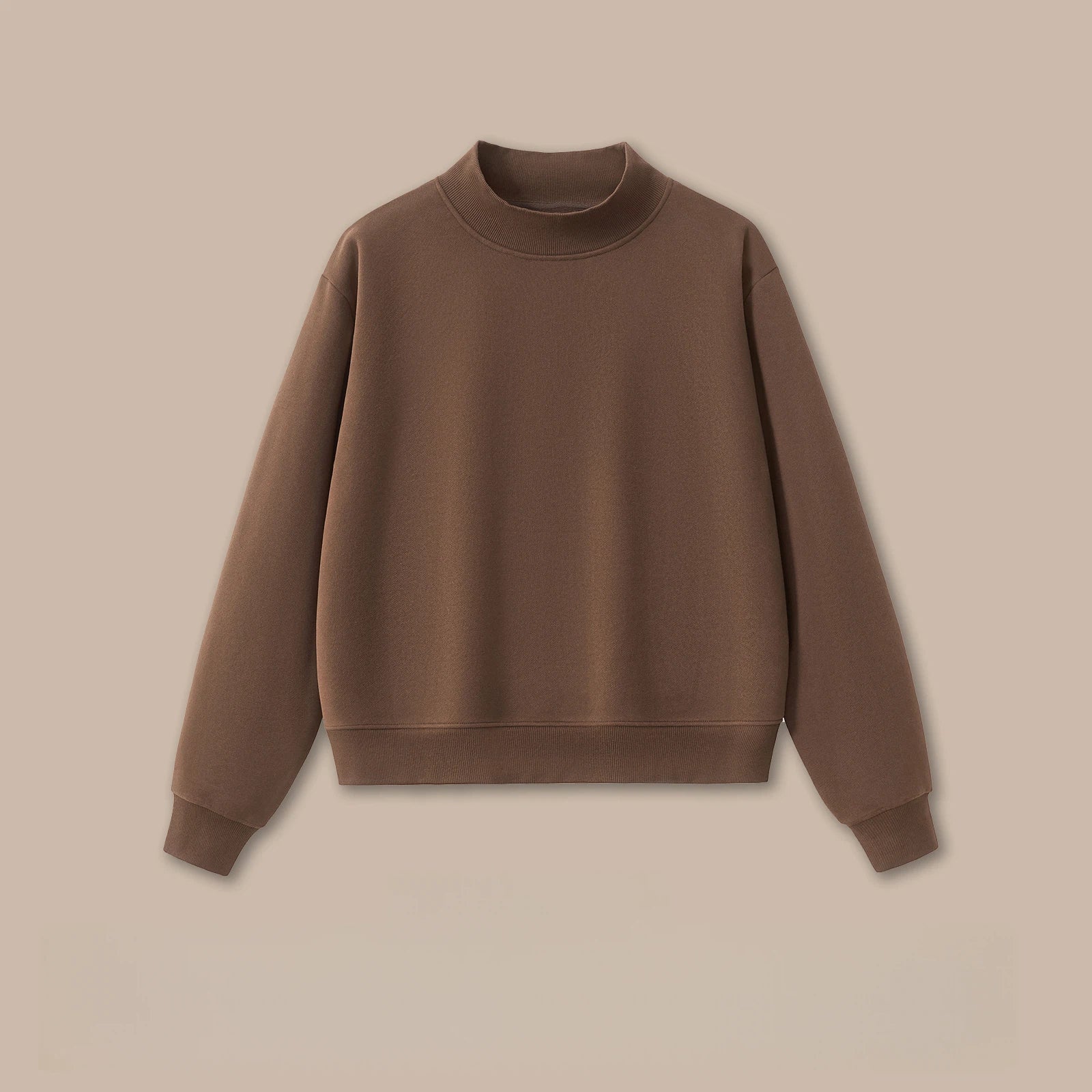 Women's Mock Neck Crewneck Sweatshirt