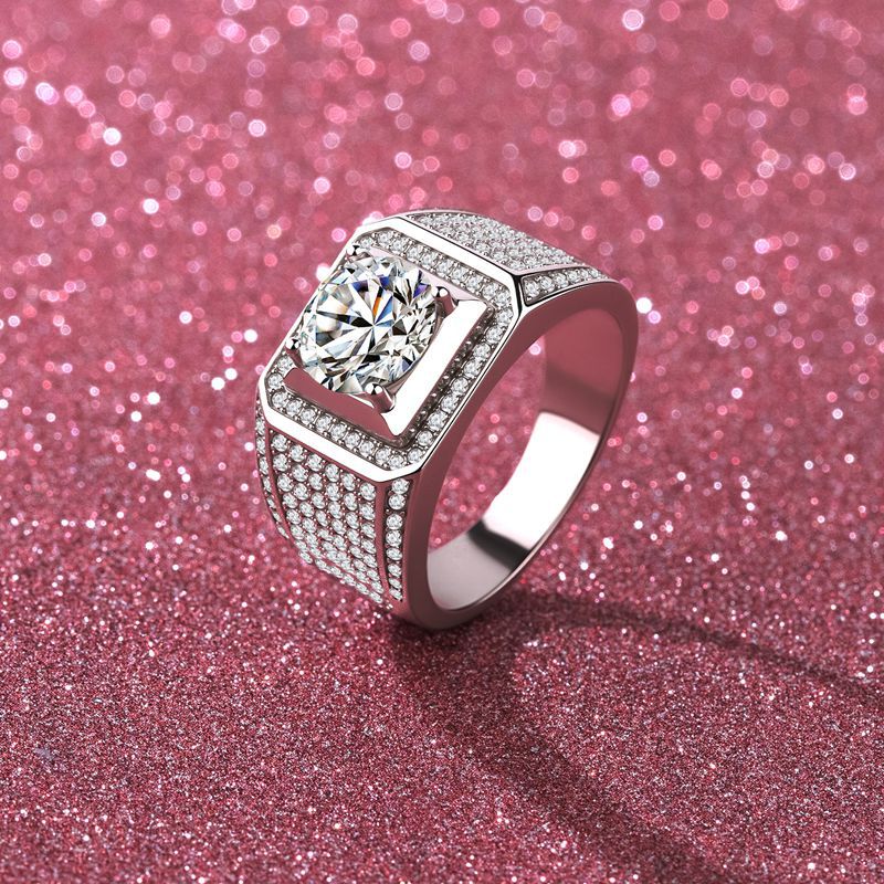 Four-claw Starry Ring 5 Carat Moissanite PT950