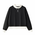 Women's Mock Neck Crewneck Sweatshirt
