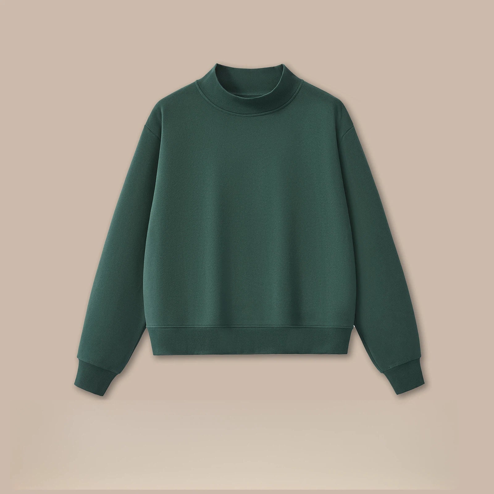 Women's Mock Neck Crewneck Sweatshirt