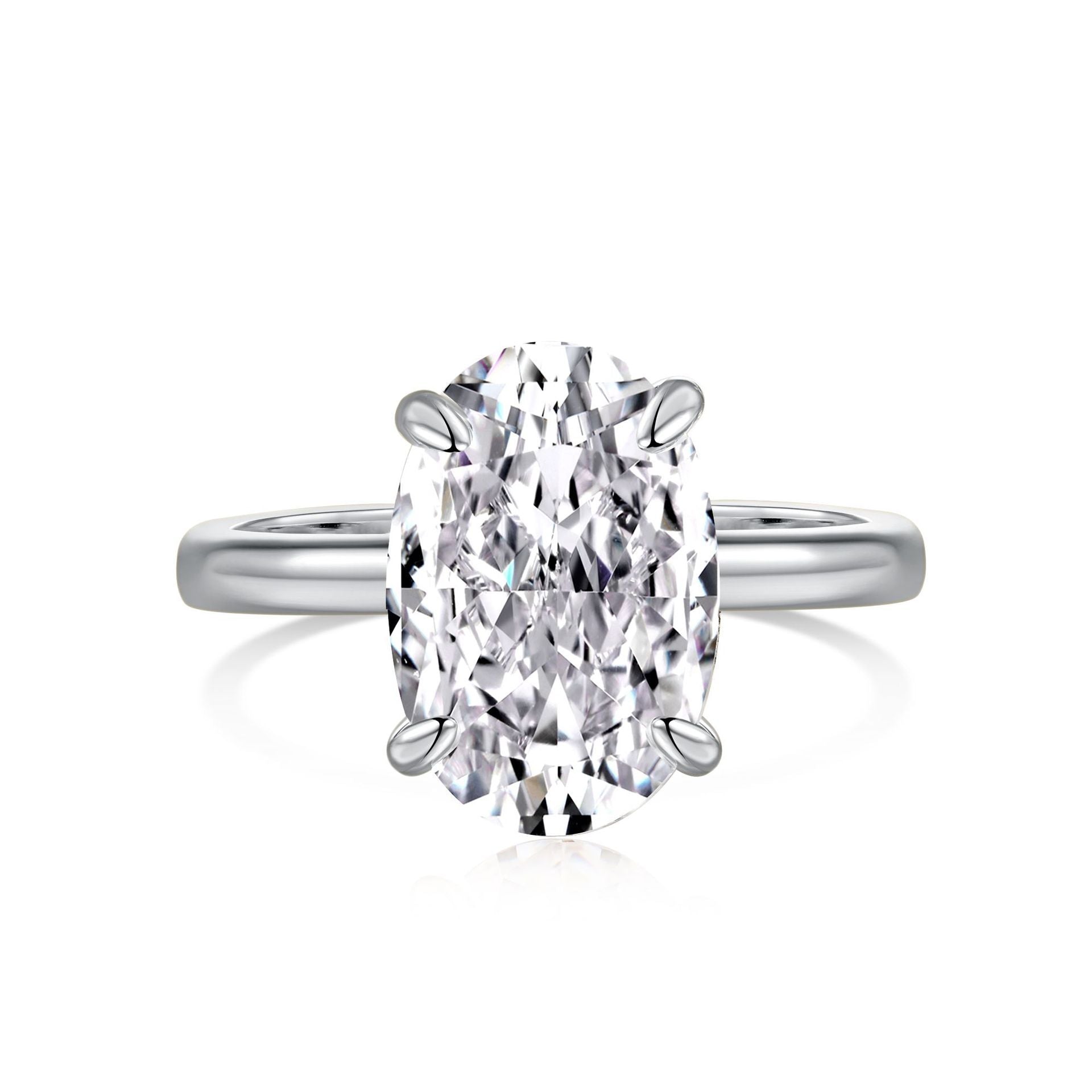 Lab Created Sapphire High Carbon Diamond Gemstone 100% 925 Sterling Silver Wedding Engagement Rings Fine Jewelry Gifts