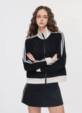 BRYNSA  Side Stripe Contrast Zip Through Jackets