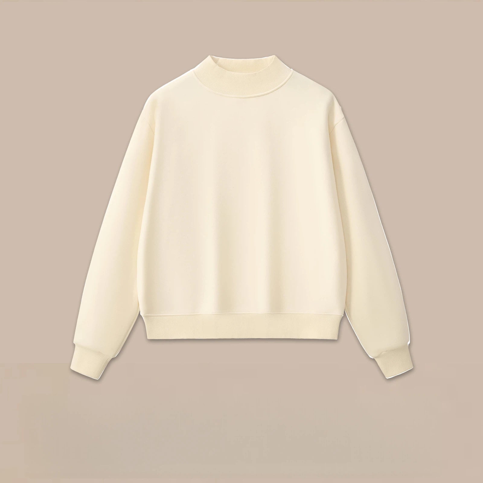 Women's Mock Neck Crewneck Sweatshirt