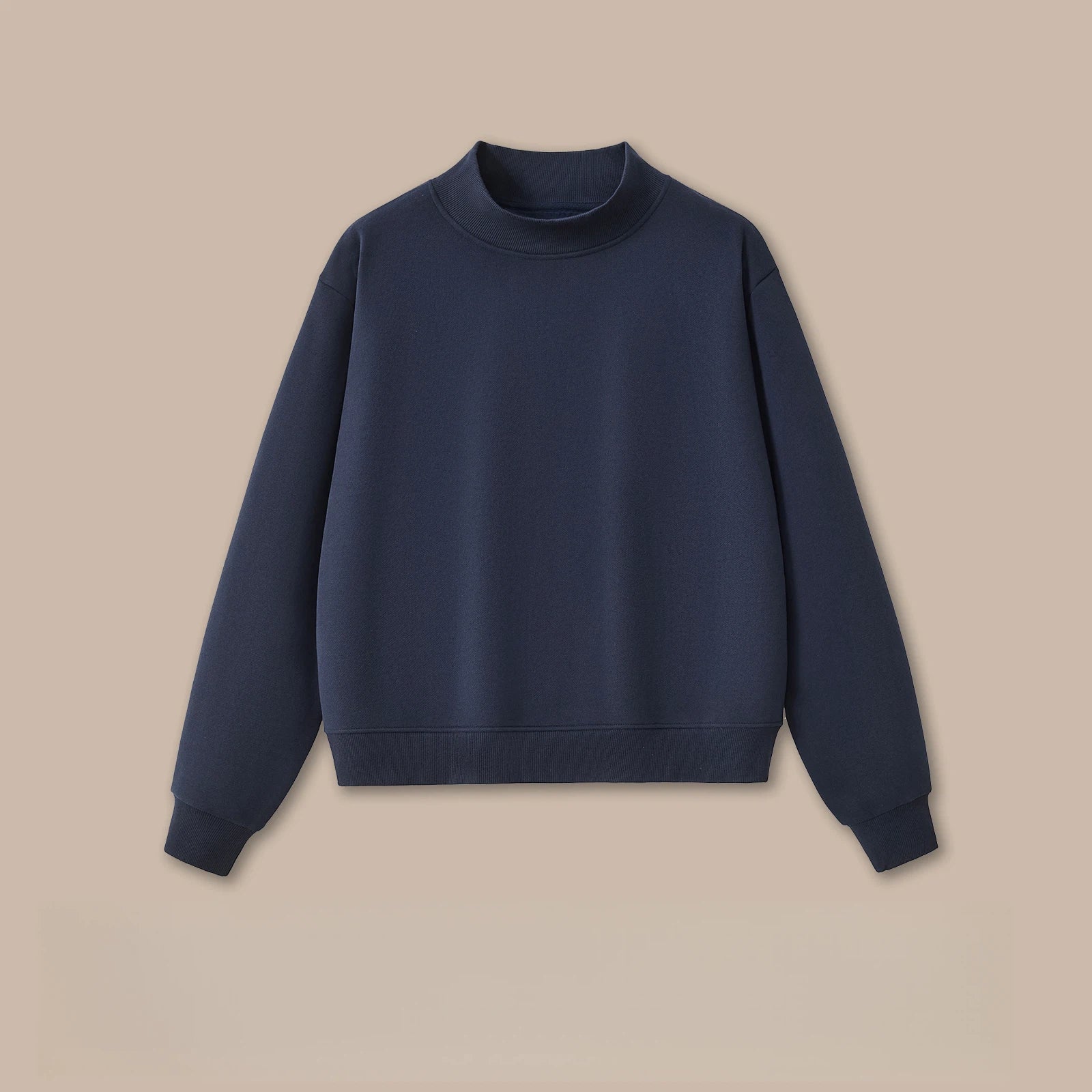 Women's Mock Neck Crewneck Sweatshirt