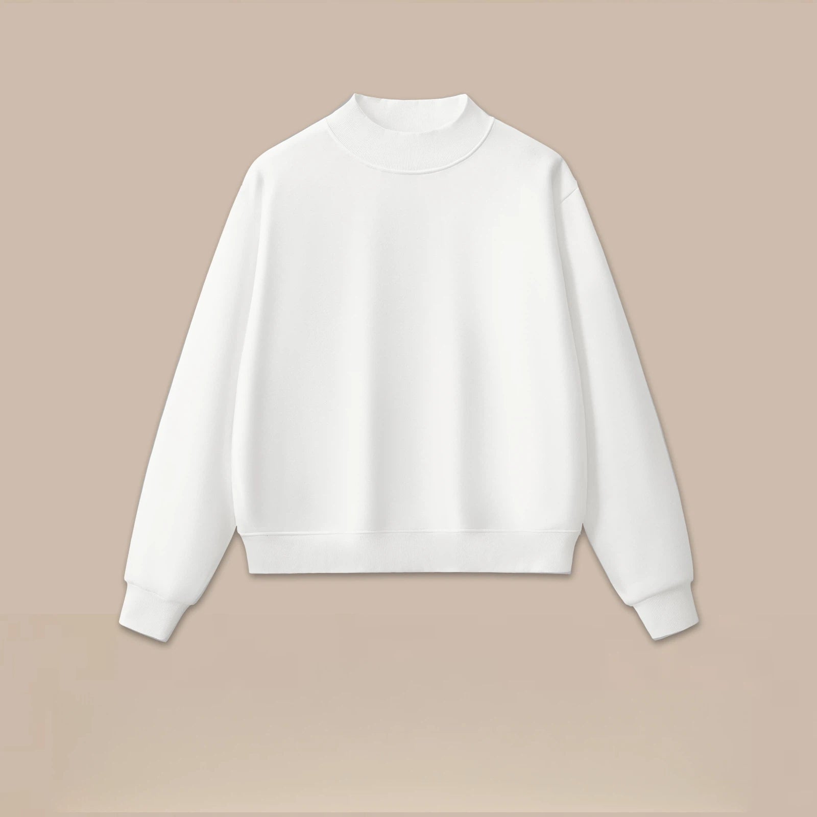 Women's Mock Neck Crewneck Sweatshirt