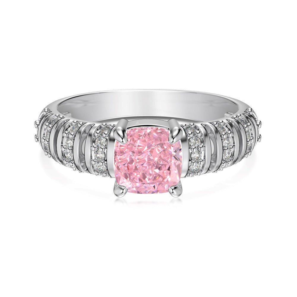 Lab Created Sapphire High Carbon Diamond Gemstone 100% 925 Sterling Silver Wedding Engagement Rings Fine Jewelry Gifts