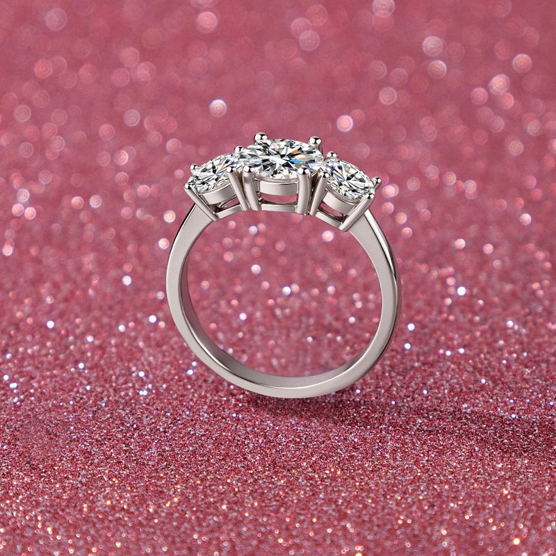 2/4Carat Real Moissanite Diamond Rings with Certificate S925