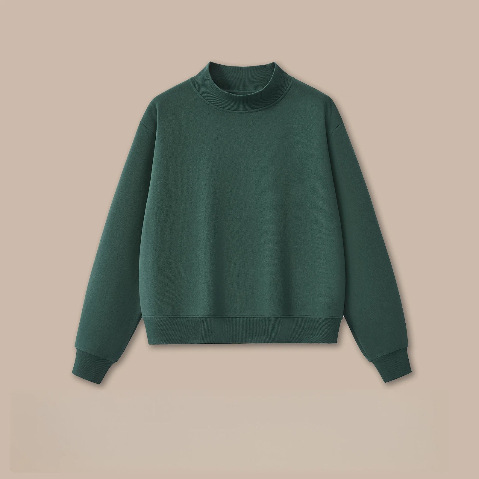 Women's Mock Neck Crewneck Sweatshirt