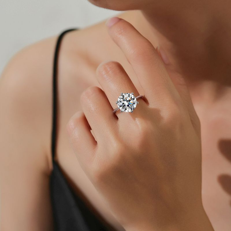 Classic Six-claw Ring 3 Carat Moissanite S925