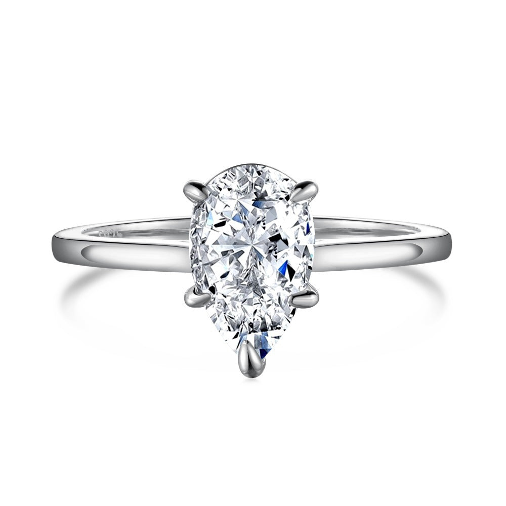 Lab Created Sapphire High Carbon Diamond Gemstone 100% 925 Sterling Silver Wedding Engagement Rings Fine Jewelry Gifts